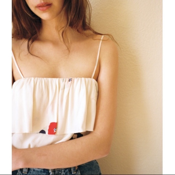 Rollas trendy ruffle floral tank top - Picture 2 of 6